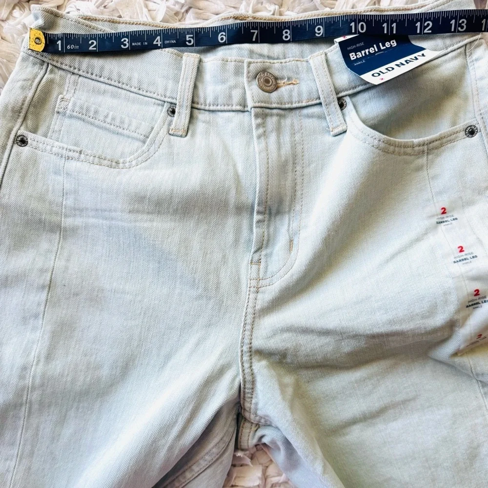 NWT Old Navy Barrel Jeans high rise ankle length sz 2 - Picture 9 of 10